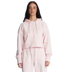 Bluzy Z Kapturem Damskie DC The Weekend Zip-Up Różowe | 96125MJFE