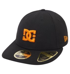 Czapki Męskie DC Lo Pro New Era Fitted Czarne Pomarańczowe | 57018DRTE