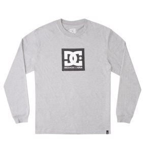 Koszulki Męskie DC Square Star Long Sleeve Szare | 42597EIZN